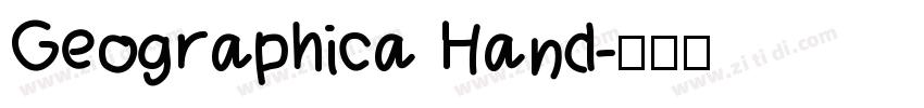 Geographica Hand字体转换